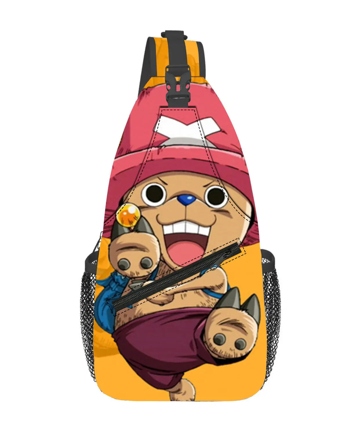 New One Piece Animation Peripheral Kawaii Chopper Portable Large Capacity Crossbody Bag Cute Creative Waist Bag Gift Wholesale