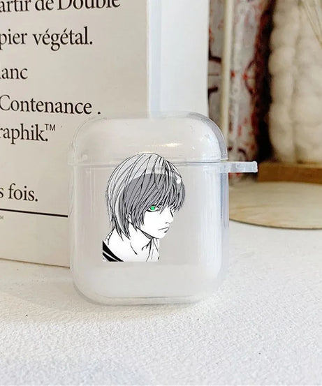DEATH NOTE Yagami Light Earphone Case for Airpods 1 2 3 Pro Case Anime Transparent Wirless Bluetooth Headphone Cover for Pro2