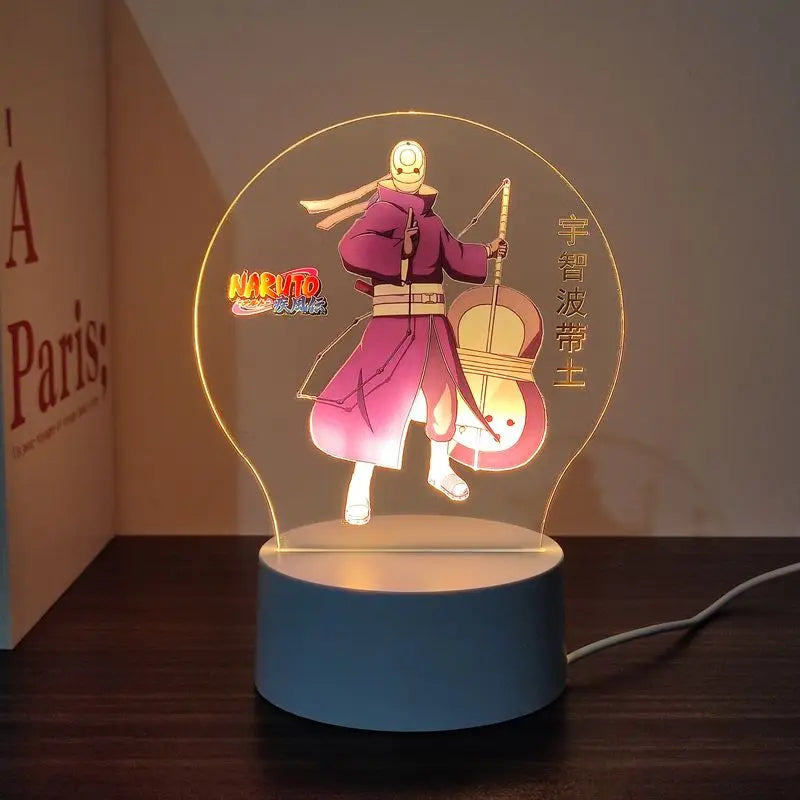 New Animation Naruto anime peripheral light-up stand night light Naruto Sasuke Uchiha Itachi Gaara Kakashi Tsunade holiday gift