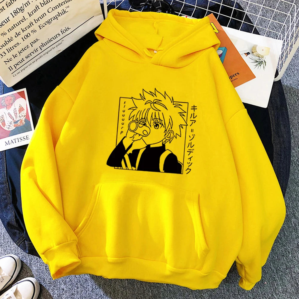 Hunter x Hunter Killua Zoldyck Graphic Hoodie Gothic Harajuku Fleece Pullover 8