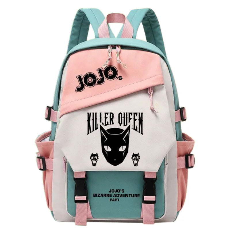 Kujō Jōtarō Anime JoJo's Bizarre Adventure Backpack Student School Bag Canvas Teens Outdoor Travel Backpack Fashion Gift