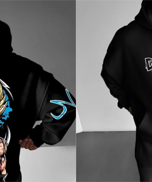 Vintage Anime Dragon Ball Goku Oversized Men's Hoodie Y2k Clothes Sweatshirt Autumn Sweater Loose Cotton Women Long Sleeve Tops