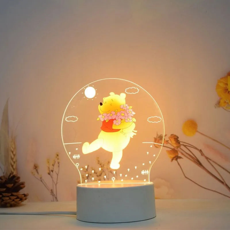 Winnie the Pooh animation peripheral 3D table lamp LED night light bedroom decoration lamp children's Christmas gift