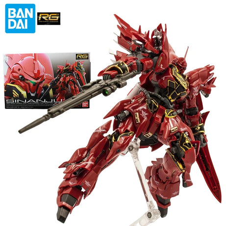 RG 1/144 MSN-06S Gundam Sinanju Action Figure Mobile Suit Gunpla Plastic Model Kit Toys for Boys Original Box