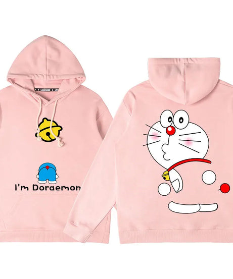Doraemon Anime Hoodie – Cute Couple & Teen Pullover Jacket