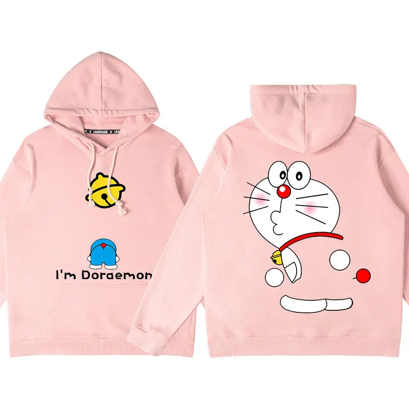 Doraemon Anime Hoodie – Cute Couple & Teen Pullover Jacket