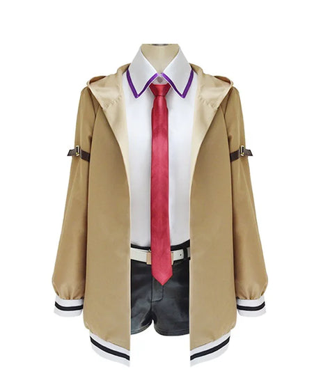 Anime Steins Gate Makise Kurisu Uniform Suit Cosplay Costume Christina Windbreaker Jacket Shirt Shorts Woman Halloween Costume