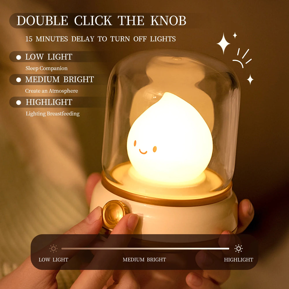 Mini LED Night Lamp — USB Rechargeable Desk Light 4