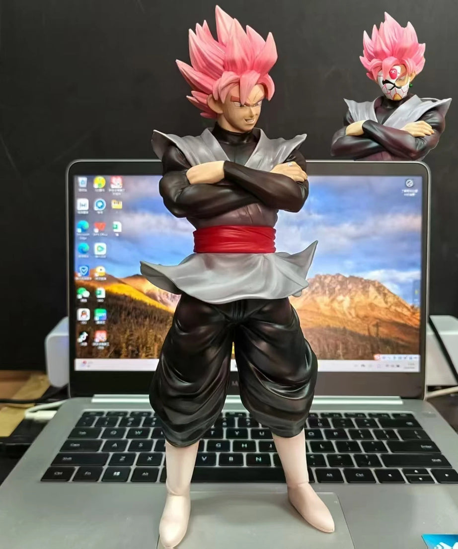 27cm Dragon Ball Z Figure Super Saiyan Goku Black Zamasu Mask Action Figure Pvc Model Statue Collection Decoration