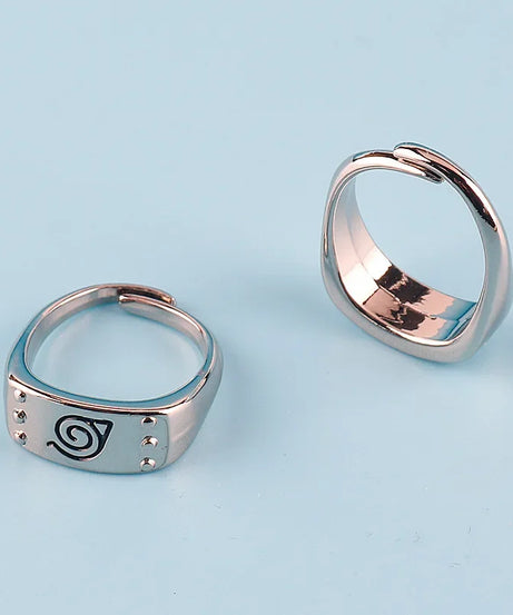 Naruto Sasuke Rings for Women Men Hip Hop Charm Ring Adjustable Fashion Classic Couple Finger Jewelry Trinket Holiday Gift New