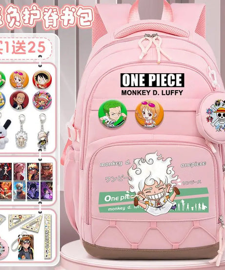 One Piece Luffy Backpack – Large Canvas School & Travel Bag