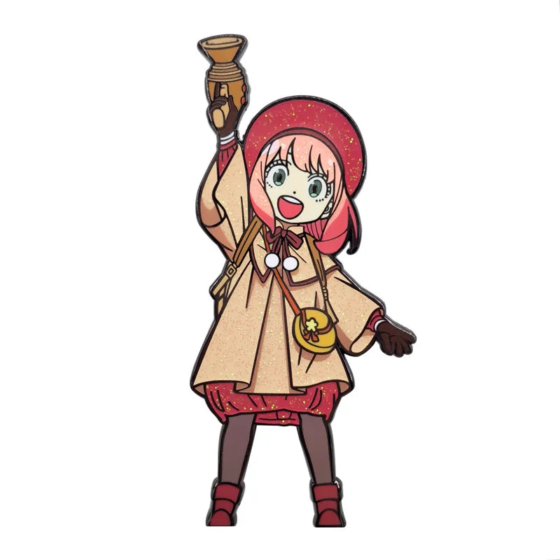 Spy X Family Anya Metal Enamel Pins Cute Brooch for Backpacks Fashion Anime Badge Accessories for Students and Fans