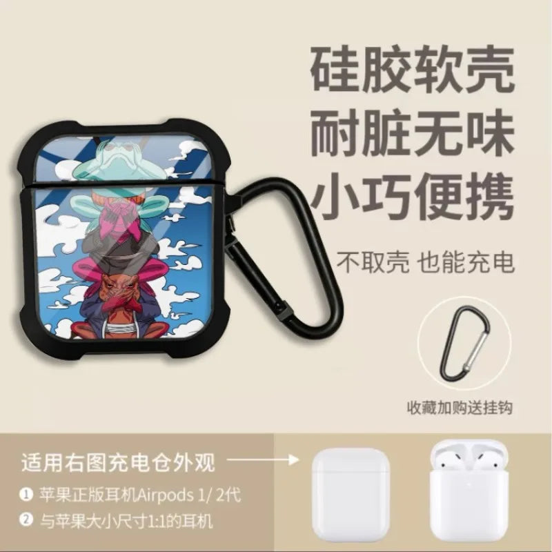 Naruto Anime AirPods Case – Sasuke & Obito Design for AirPods Pro/3