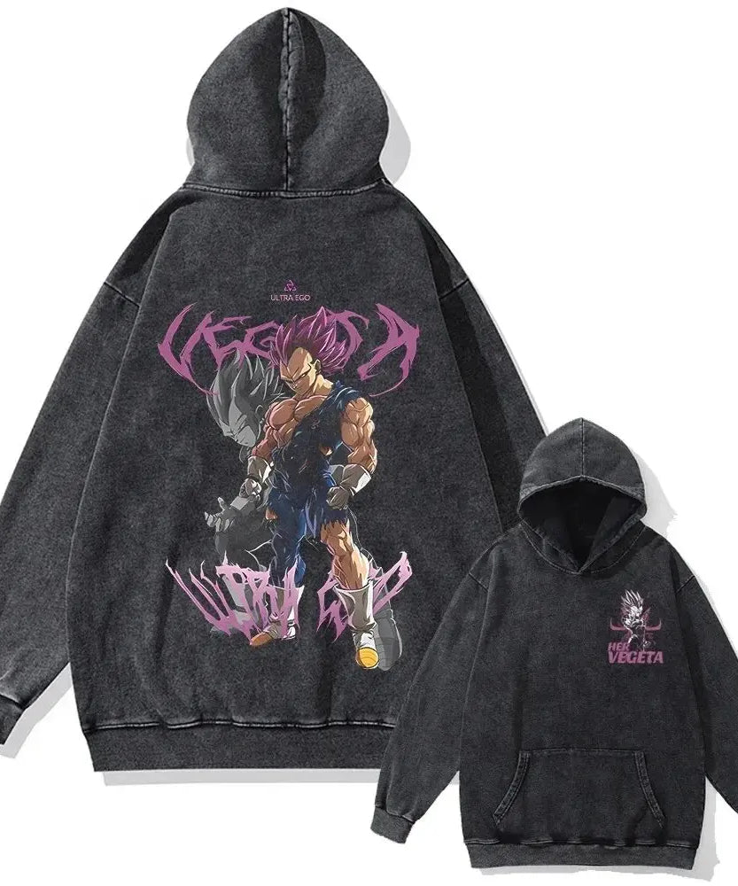New Dragon Ball Anime Oversized Washed Pullover Sweatshirt Men Women Hoodie Casual Hip Hop Large Size Sweater Top Spring Autumn