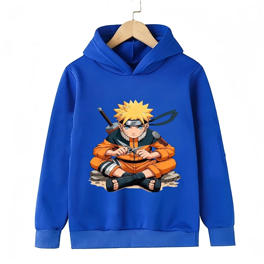 Anime Uzumaki Naruto Kids Printed Hoodie – Long Sleeve Pullover Sweatshirt for Boys & Girls 5