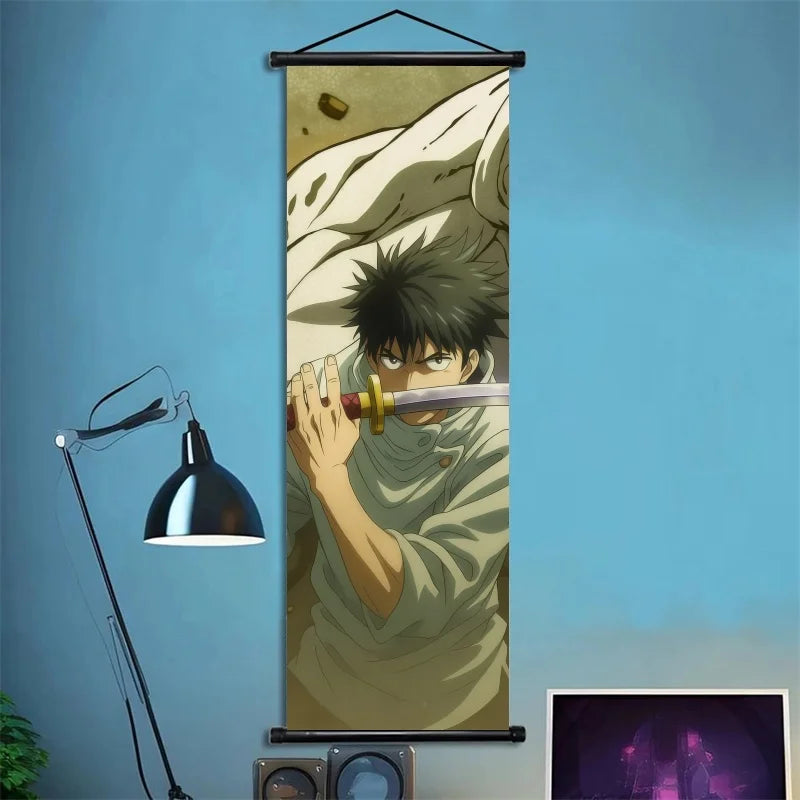 Anime Jujutsu Kaisen Fushiguro Megumi Hanging Scroll – Fabric Wall Art Poster 4