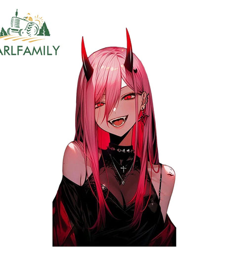 13cm x 7.4cm Zero Two Anime Car Sticker Motorcycle Bumper Funny Laptop Sunscreen Decal Scratch-Proof Fashion Decor