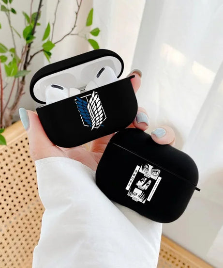 Attack On Titan Anime Earphone Cover For Apple Airpods 1 2 Case Wireless Bluetooth For air pods pro Soft Silicon Cases