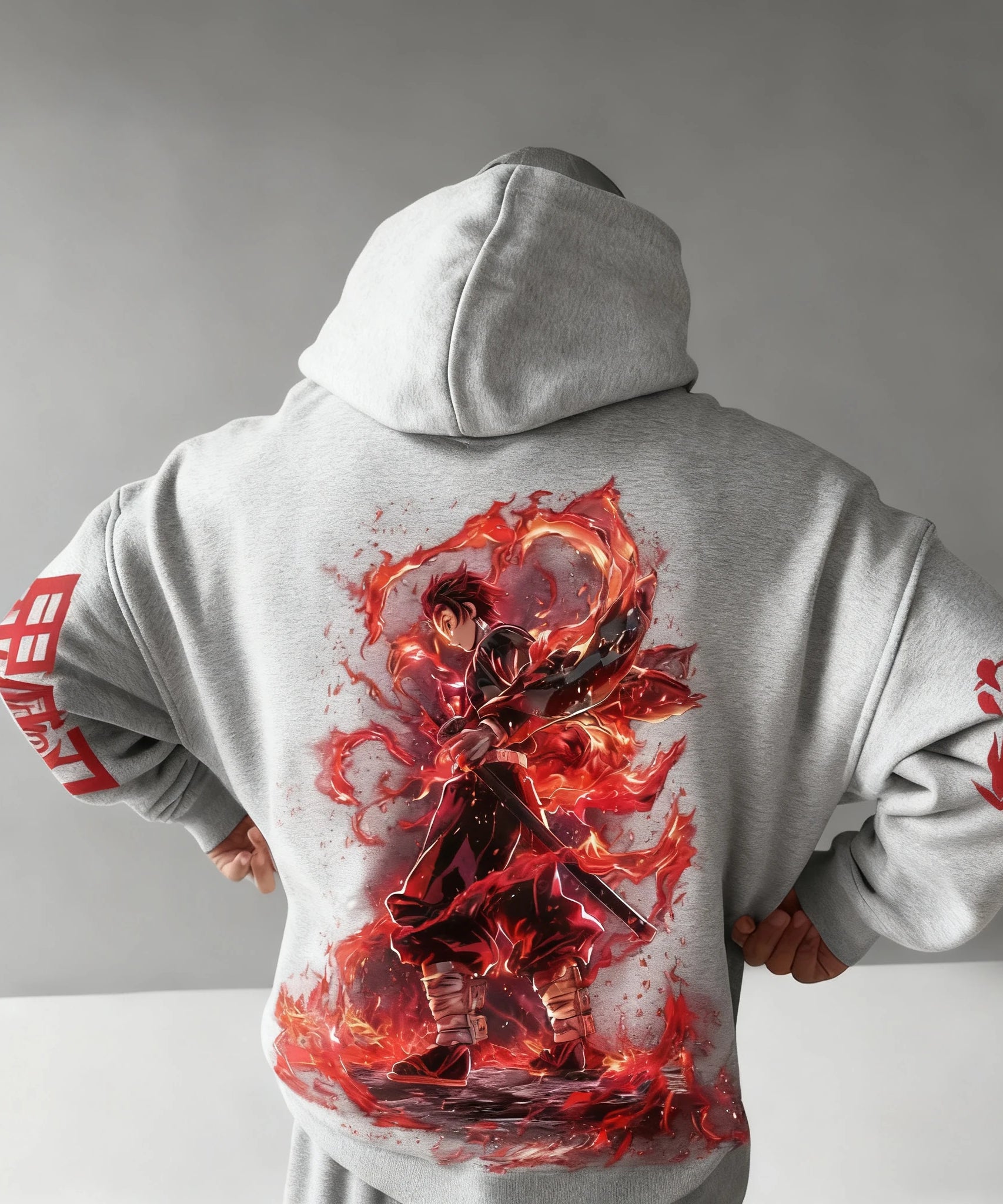 Demon Slayer Men's Hoodie Autumn/Winter New Cool Anime Printed Loose Casual Japanese Harajuku Parent Child Sweater Top