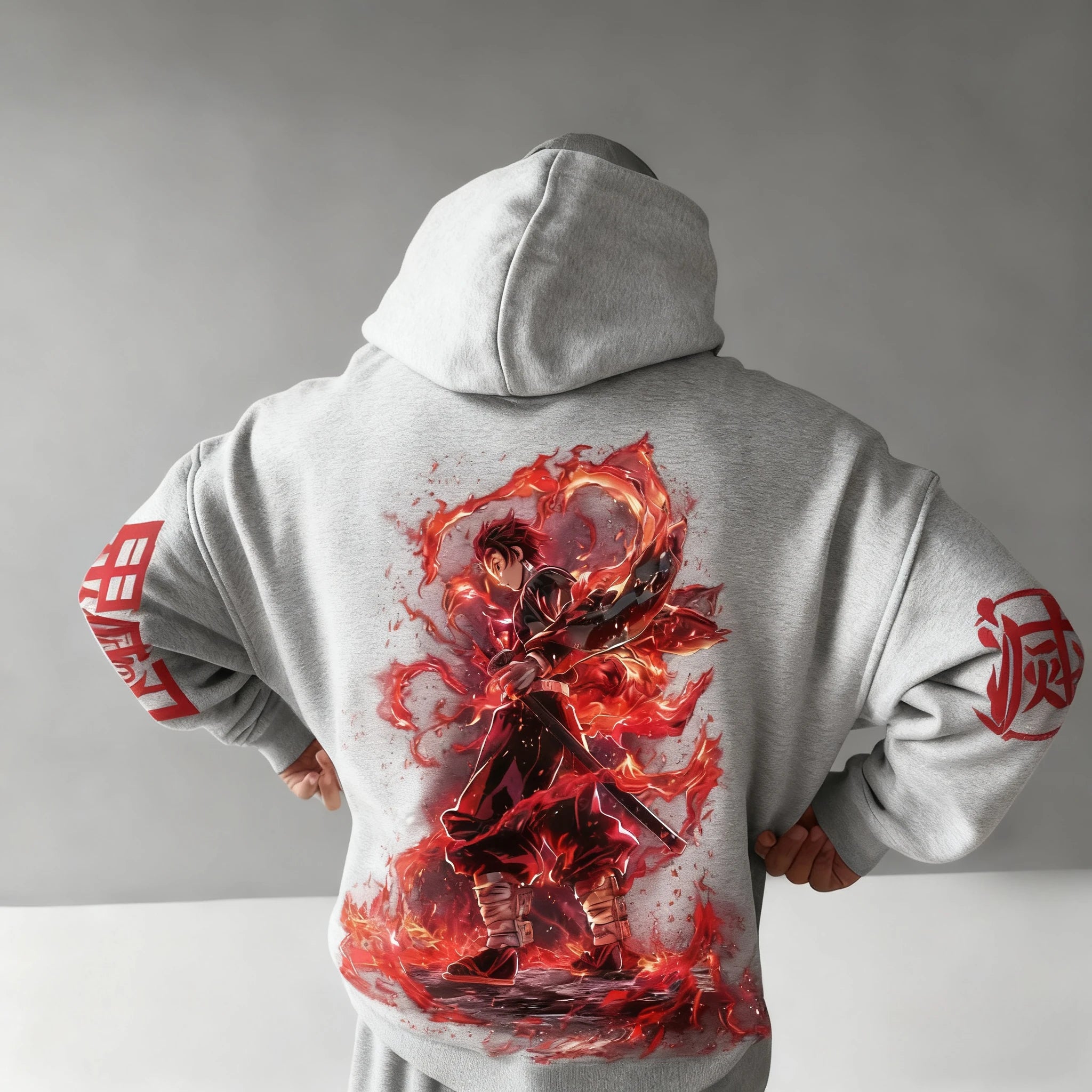 Demon Slayer Men's Hoodie Autumn/Winter New Cool Anime Printed Loose Casual Japanese Harajuku Parent Child Sweater Top