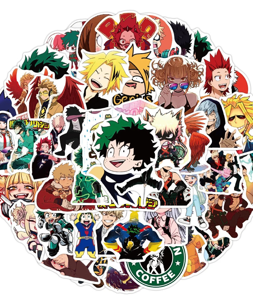 10/30/50pcs Anime My Hero Academia Stickers Deku Midoriya Izuku Decals Skateboard Laptop Motorcycle Waterproof Sticker Kids Toys