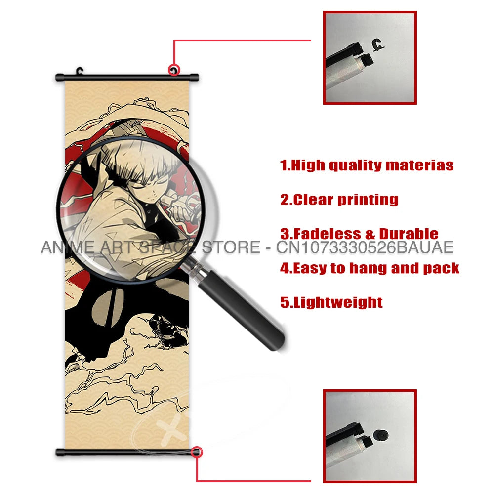 Demon Slayer Zenitsu Wall Scroll Canvas Poster