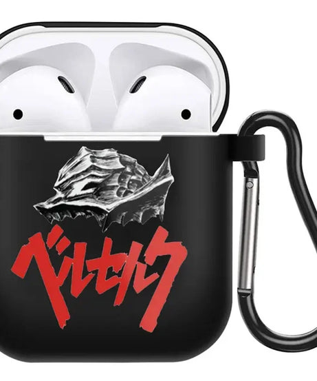 anime Berserk Guts Zodd Earphone Case For AirPods4 1 2 3 Pro Black Soft silicone wireless Bluetooth headphone case