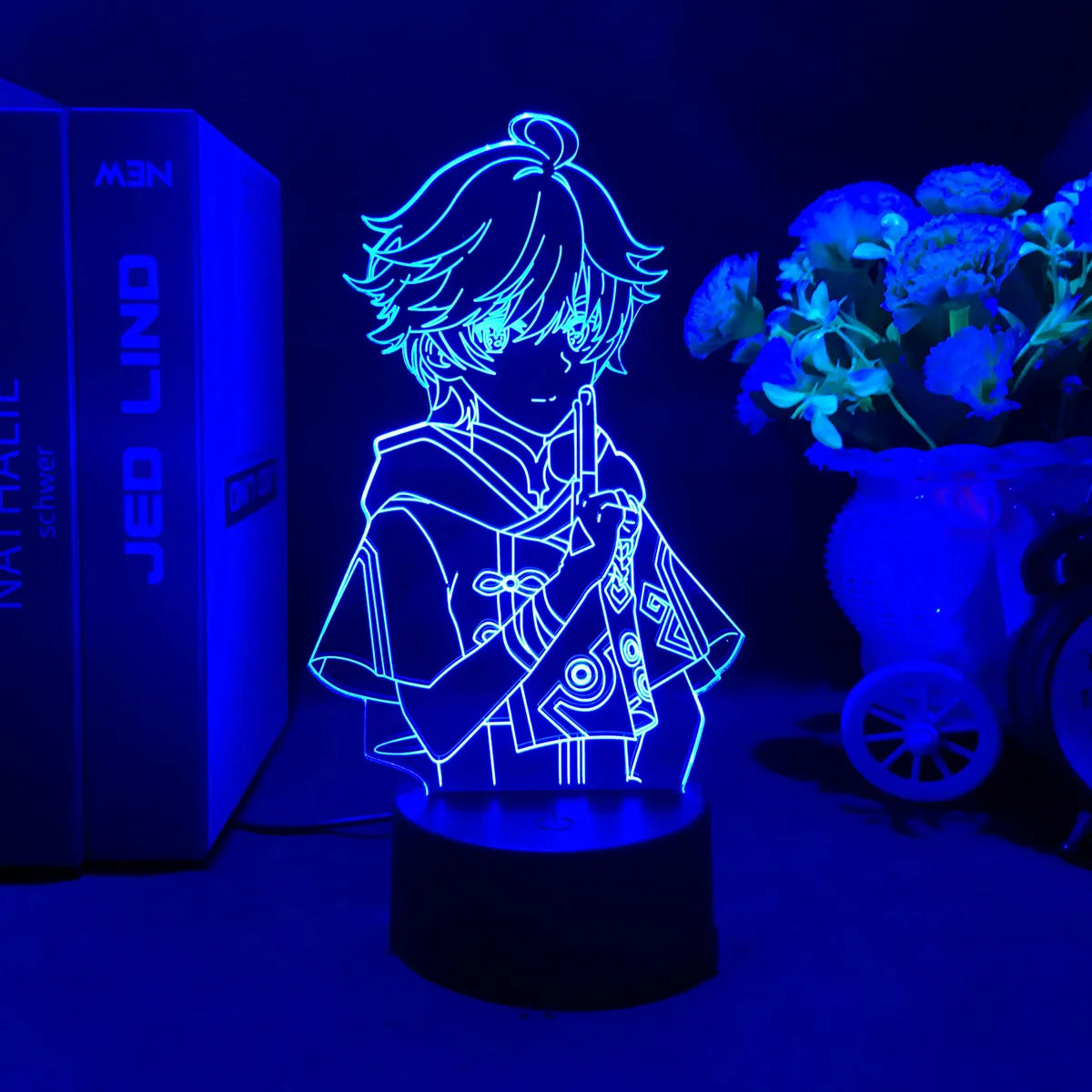 Newly Genshin Impact Night Light Yae Miko Game Figures Acrylic Stand Model 3D Table Lamp Kids Git Acrylic Bedside lamp