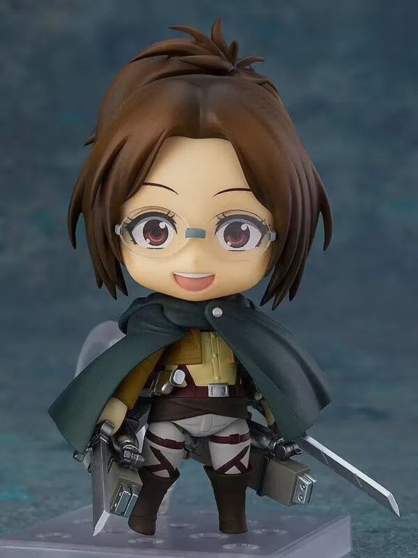 10cm Attack on Titan Erwin Smith Hange Zoe  Anime Action Figure Toys Doll Collection Christmas Gift