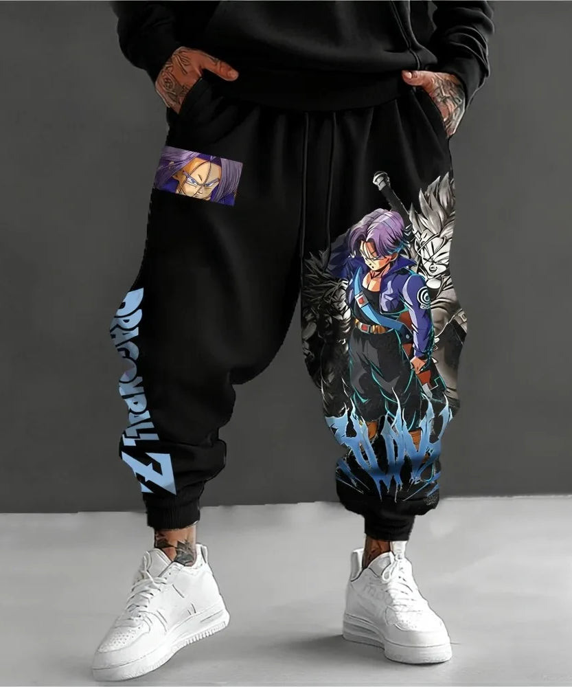 Dragon Ball Autumn/Winter Men's and Women's Pure Cotton Sweatpants Fashion Animation Printing Loose Daily Wear Casual Pants