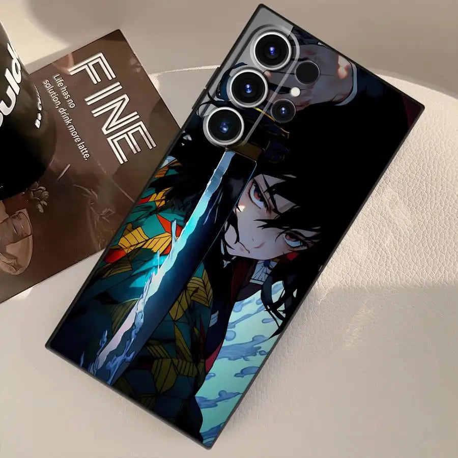 Demons Anime Slayer Case for Samsung Galaxy S25+ S9 S24+ S21 S22 S25 Ultra S20 S23 FE S24 Plus Soft Back Phone Cover