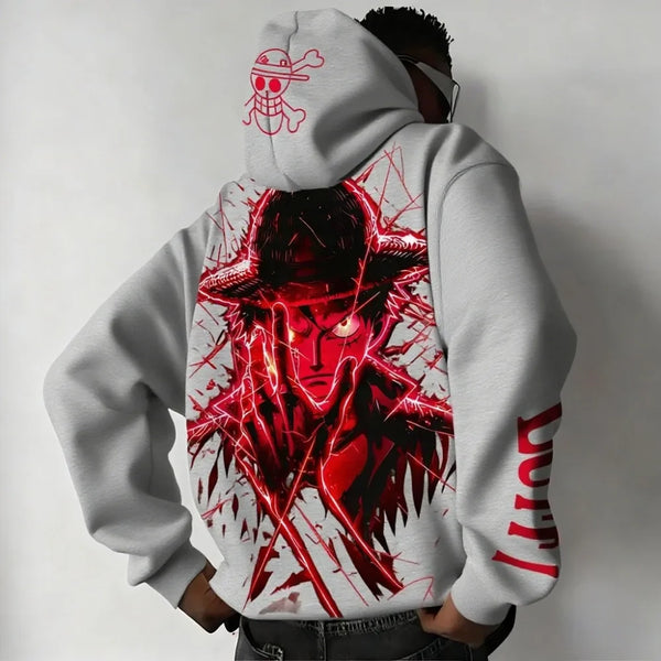 One Piece Luffy Hoodie — Print Pullover