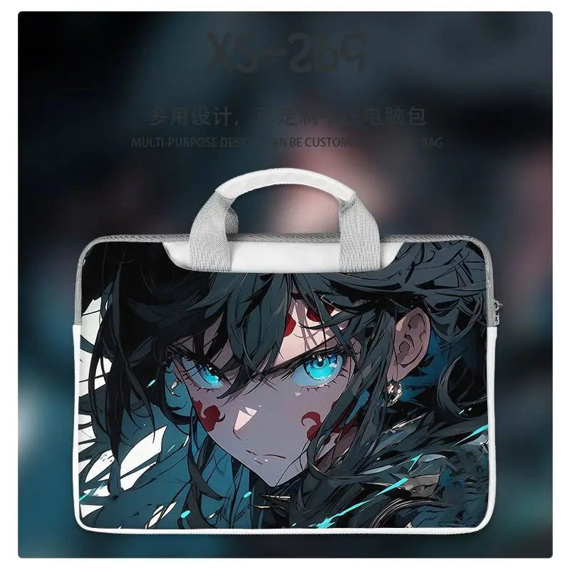 Demon Slayer Nezuko Tanjiro Notebook Laptop Bag Can Be Worn on One Shoulder As A Suitcase 12-16 Inches Anime Universal