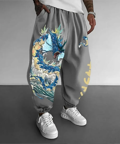 Pokémon Anime Peripheral Joint Sweatpants Summer/Autumn New Large Casual Street American Hip Hop Daily Loose Cotton Pants