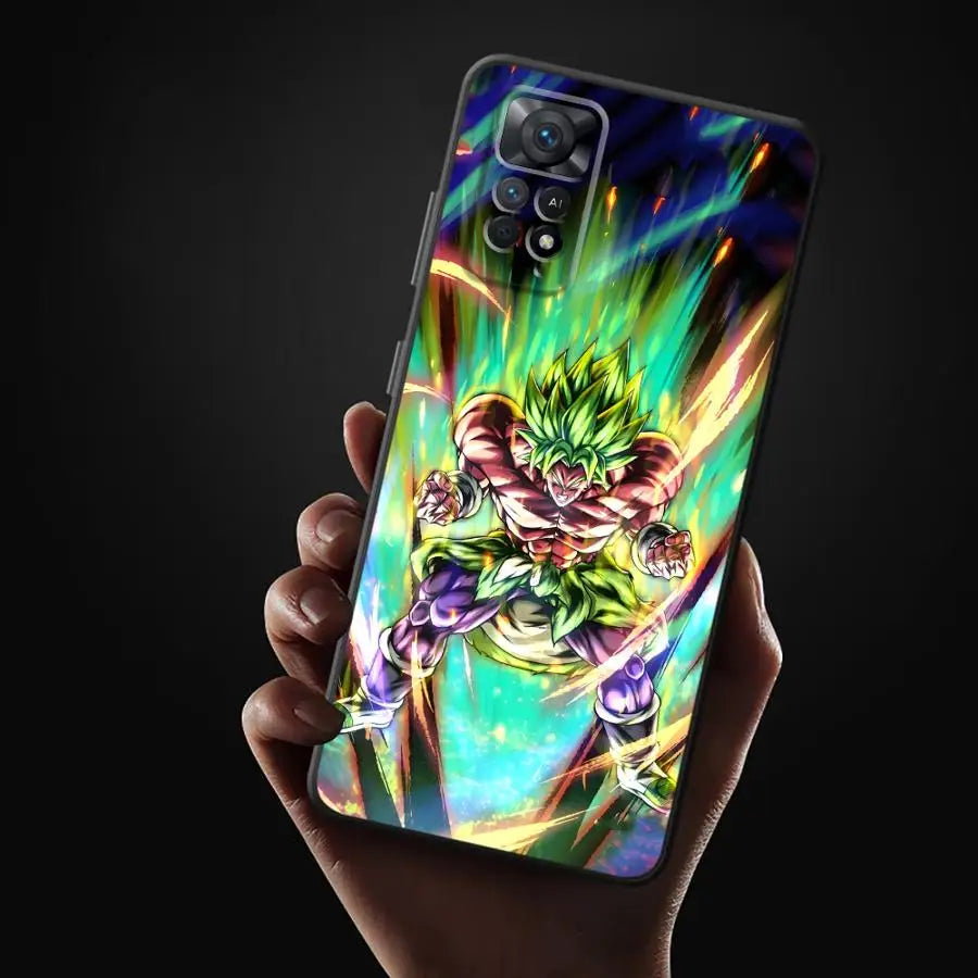 Case for Xiaomi Redmi Note 10S 9 10 11 12 Pro 12s 9S 7 8 13 14 Pro Plus 11s Black Soft Phone Cover DragonS BallS Broli Goku