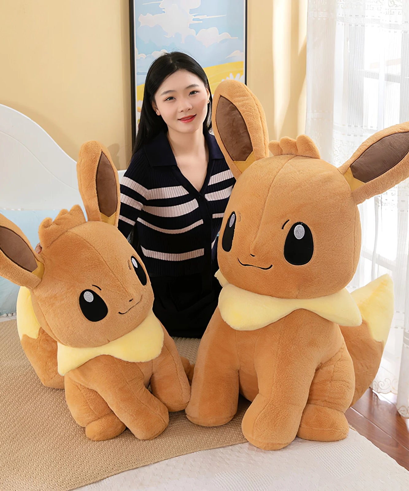 Plush Pokemon Eevee Pillow Anime Pokemon Pikachu 70cm