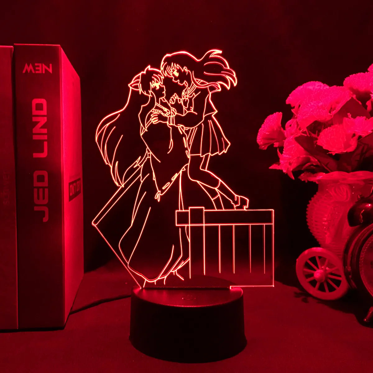 3D Led Nightlight Anime Inuyasha for Child Bedroom Decor Lighting Birthday Gift