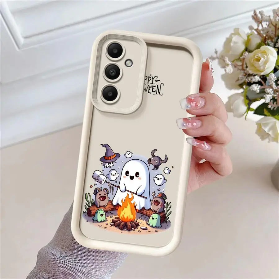 Case for Samsung A54 A52 A14 A53 A12 A13 A23 A71 A34 A51 A13 A33 A15 A32 A22 A55 A24 Phone Case Happy Halloween Ghost