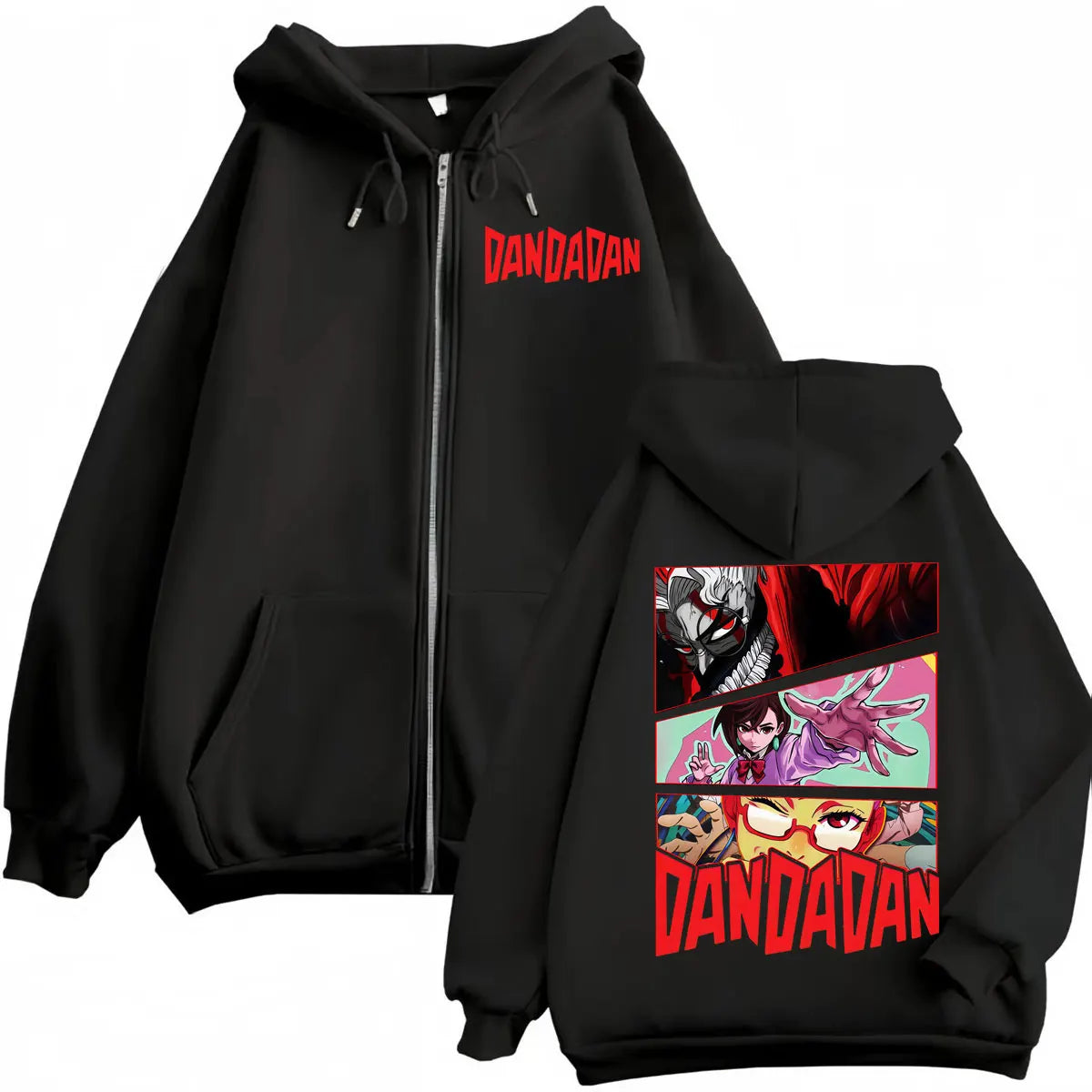 Dandadan Graphic Zipper Hoodies Anime Style Zip Up Hooded Sweatshirts Men Women Fashion Y2k Oversized Pullovers