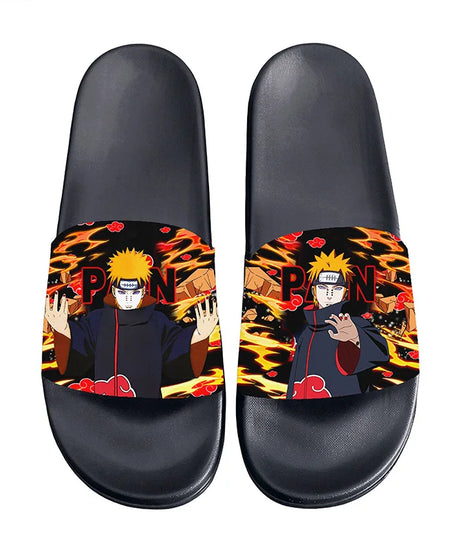 Anime Naruto Non-Slip Slippers Fashion Sasuke Design Cute Kawaii Home Sandals for Men And Women Ideal Holiday Gift