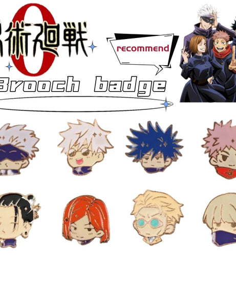 new Gojo Satoru Itadori Yuji Cute anime Creative Personality Kawaii Anime Character Q Version Badge Brooch Accessories Gift