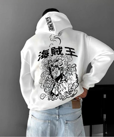Unisex Anime One Piece Print Hoodie Sweatshirt Oversized Men's Clothing Autumn Casual Y2k Loose Cotton Women Long Sleeve Tops