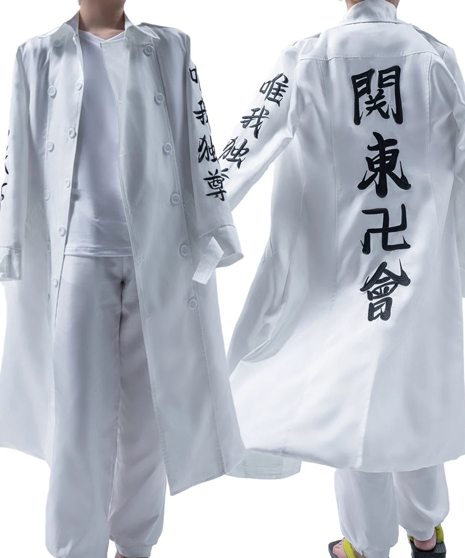 Tokyo Anime Cosplay Costume Kanto Manji Gang Manjiro Sano Mikey Koko Sanzu Embroidered Coat Halloween Christmas