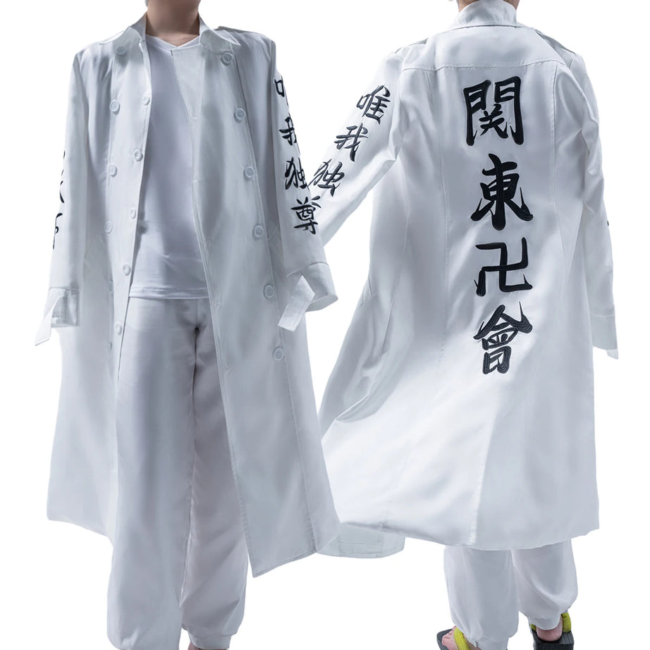 Tokyo Anime Cosplay Costume Kanto Manji Gang Manjiro Sano Mikey Koko Sanzu Embroidered Coat Halloween Christmas