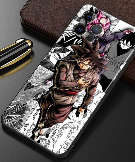 Manga D-Dragon Ball Z Art For iPhone 15 14 13 12 11 XS XR X 8 7 SE Pro Max Plus Mini Black Phone Case