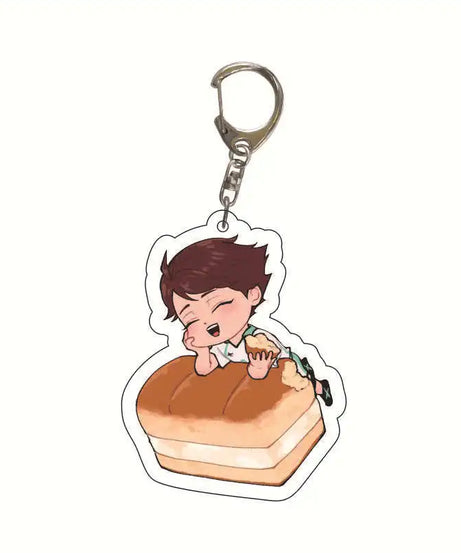 Acrylic Haikyuu Hinata Shoyo Tobio Kageyama Anime Keychain Jewelry Campus Related Products Cultural Friends Gift Bag Charms New