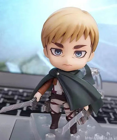 10cm Attack on Titan Erwin Smith Hange Zoe  Anime Action Figure Toys Doll Collection Christmas Gift