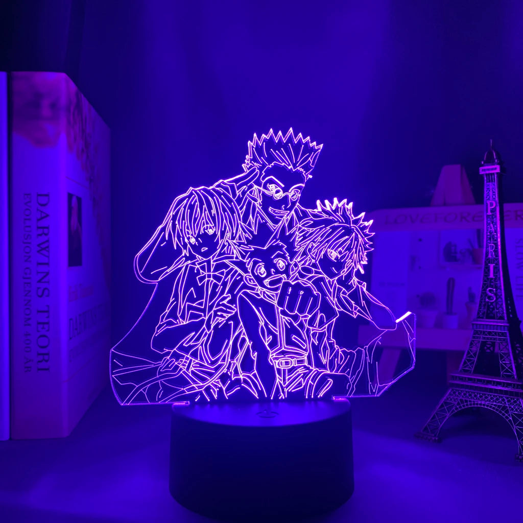 Anime Hunter X Hunter Led Night Light Killua Zoldyck Figure Nightlight Color Changing Usb Battery Table 3d Lamp Gift for Kids