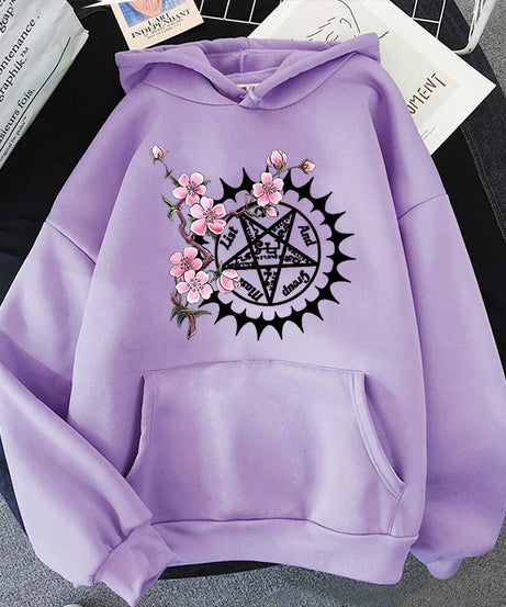 Funny Anime Black Butler Sakura Print Hoodie Fashion Women Men Casual Tops Pullover Hoodies Ladies Sweatshirt