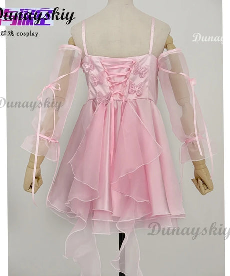 Anime Love and Deepspace Suspender Dress Wig Cosplay Xavier Zayne Rafayel Sylus Women Lolita Girl Necklace Suit Carnival Costume